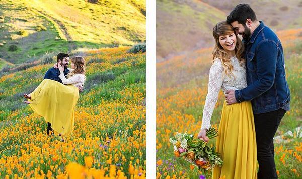 ژست عکس دونفره فضای باز