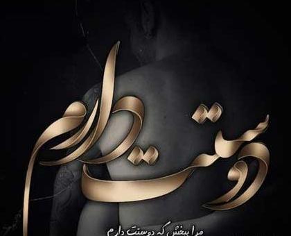 عکس نوشته امین جان دوستت دارم