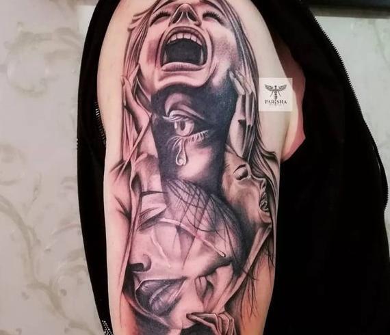 عکس تاتو رخ روی دست