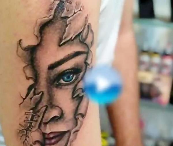 عکس تاتو رخ روی دست