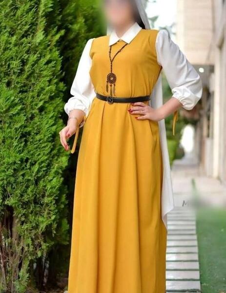 عکس مدل سارافون یقه دار