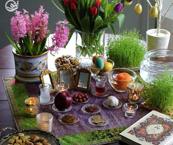 عکس سفره هفت سین طرح ترمه