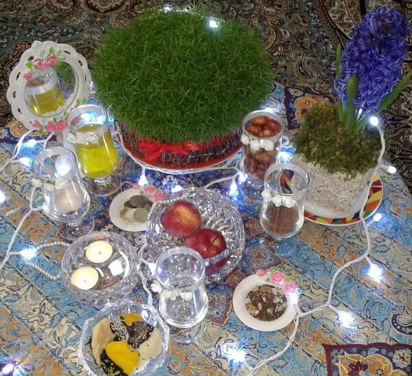 عکس سفره هفت سین طرح ترمه