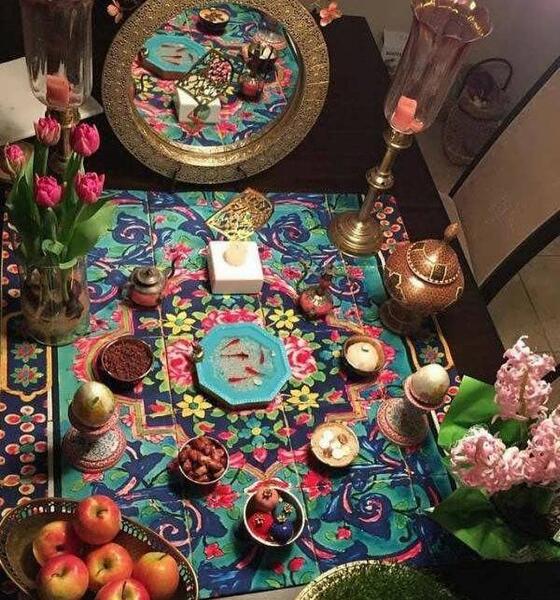 عکس سفره هفت سین طرح ترمه