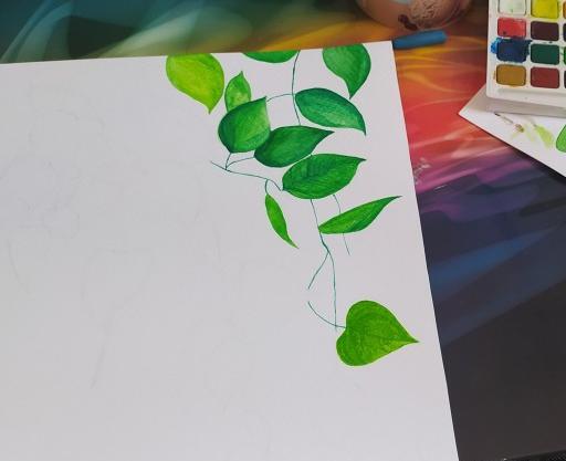 عکس نقاشی گل پیچک