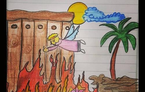 عکس نقاشی ساده حضرت فاطمه