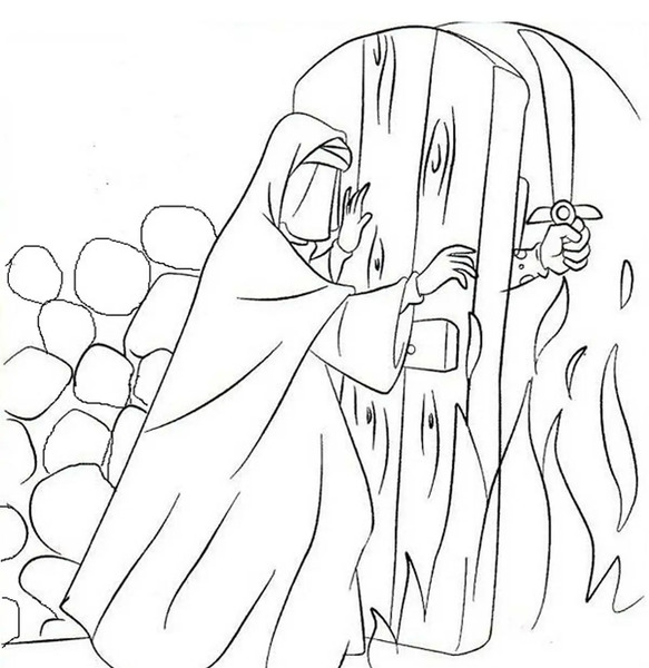 عکس نقاشی ساده حضرت فاطمه