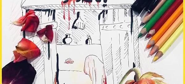 عکس نقاشی ساده حضرت فاطمه