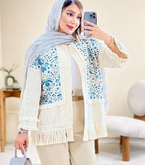عکس مانتو کوتاه جلو باز