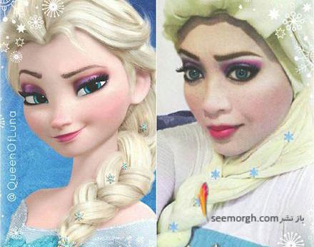 عکس دختر کارتونی با حجاب زیبا