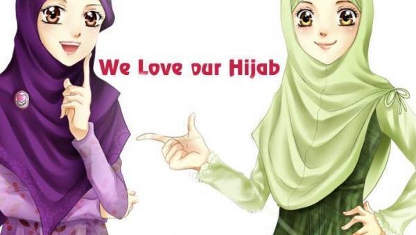 عکس دختر کارتونی با حجاب زیبا