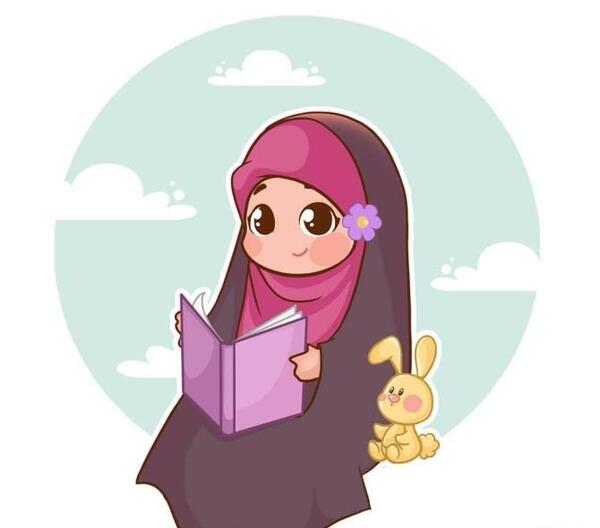 عکس دختر کارتونی با حجاب زیبا