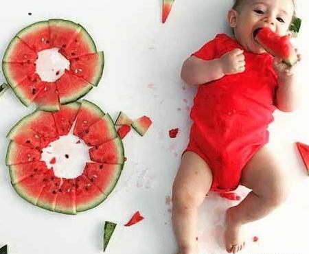 ایده عکس هشت ماهگی