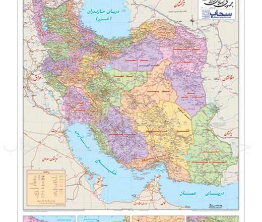 عکس نقشه ایران با شهرها