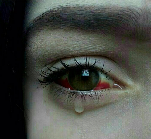 عکس نوشته چشمان پر از اشک