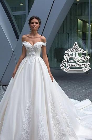 عکس لباس عروس دکلته پف دار