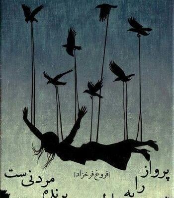 عکس نوشته پرواز را بخاطر بسپار پرنده مردنی است