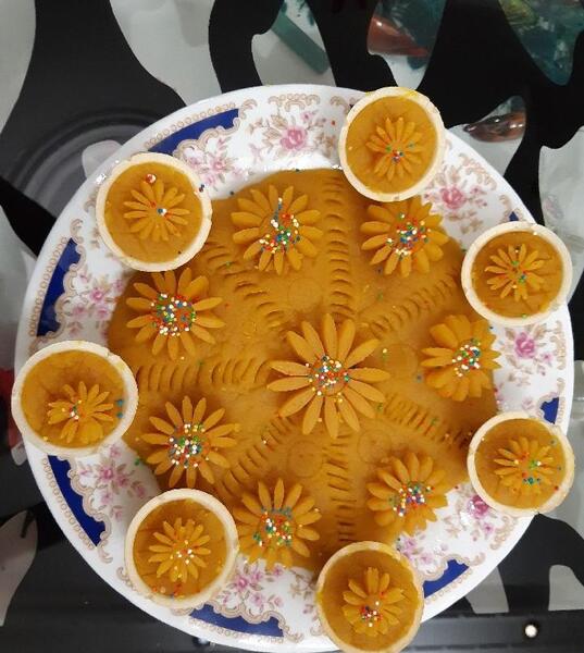 عکس حلوا زعفران