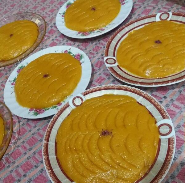 عکس حلوا زعفران