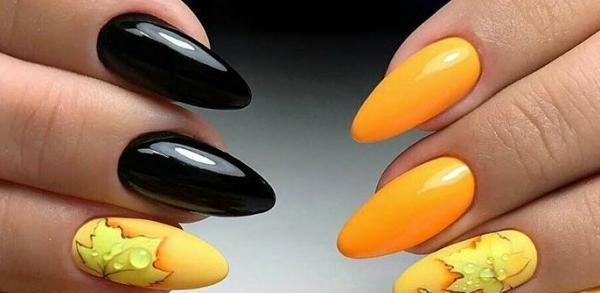 عکس طرح ناخن پاییزی