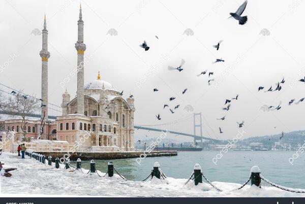 عکس استانبول برفی