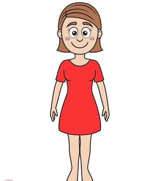 عکس نقاشی دختر مرحله به مرحله