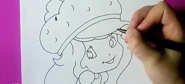 عکس نقاشی دختر مرحله به مرحله