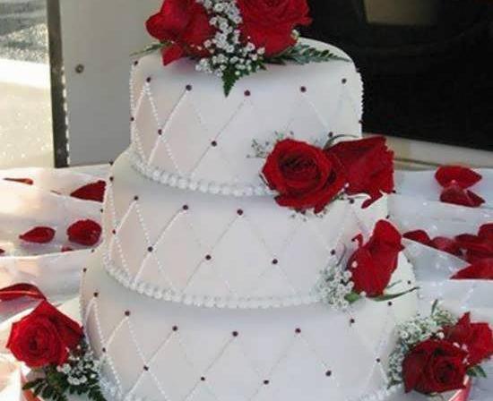 عکس کیک عروسی سه طبقه