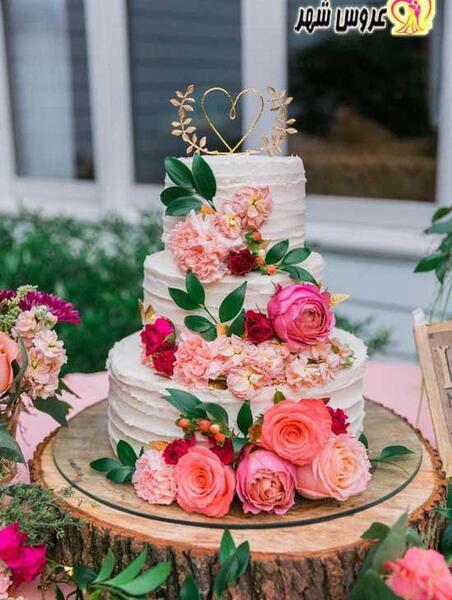عکس کیک عروسی سه طبقه