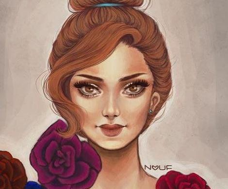 عکس پروفایل دخترونه کارتونی با متن