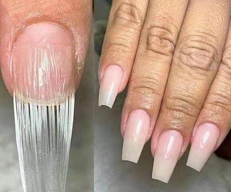 عکس کاشت ناخن هلویی اکلیلی