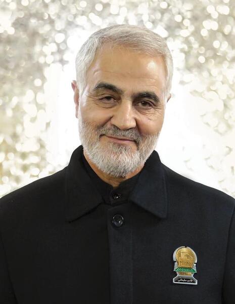 عکس نقاشی ساده و زیبا حاج قاسم سلیمانی