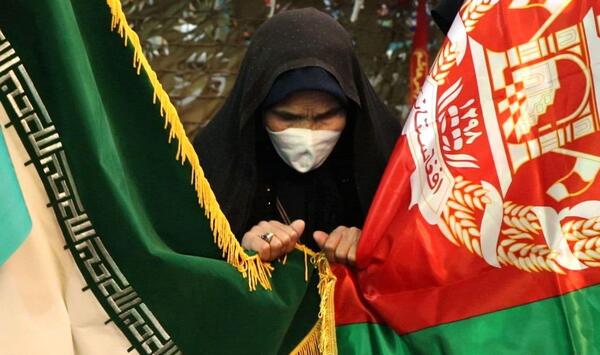 عکس پرچم ایران و افغانستان