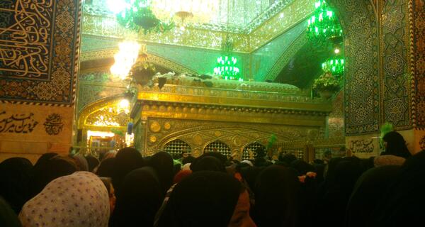 عکس ضریح امام رضا شلوغ