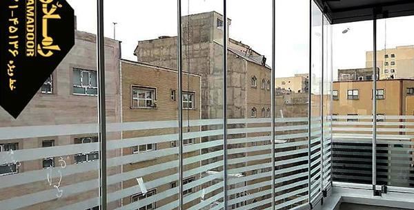 عکس شیشه سکوریت تراس