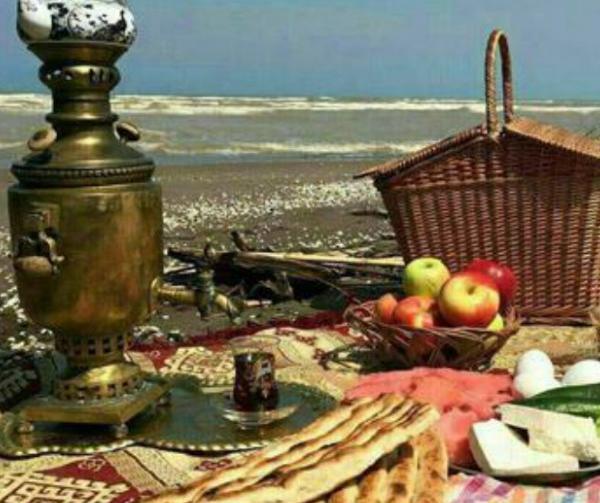 عکس دریا صبحانه