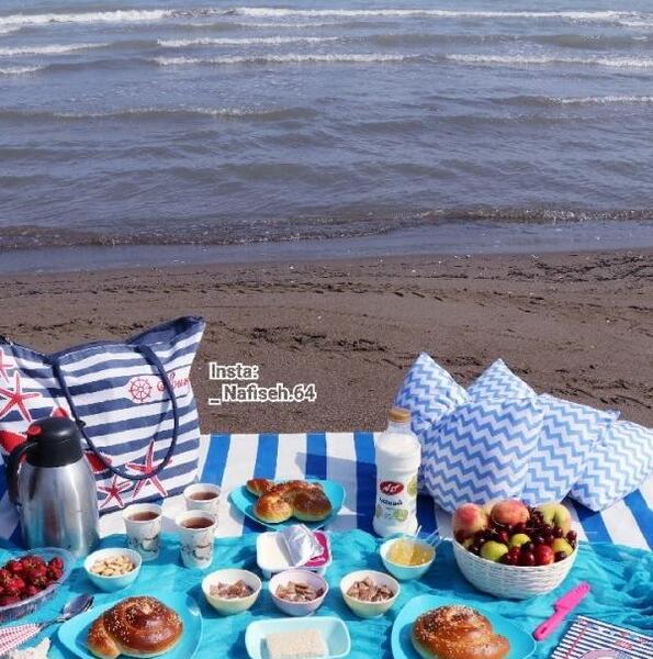 عکس دریا صبحانه