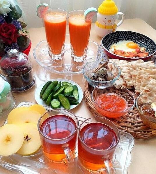 عکس دریا صبحانه