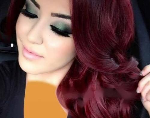 عکس رنگ مو شرابی روشن