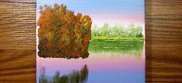 عکس ایده نقاشی غروب