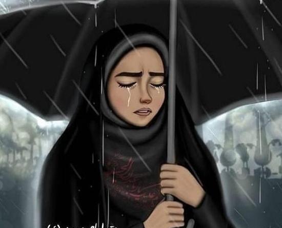 عکس دختر با حجاب در حال گریه