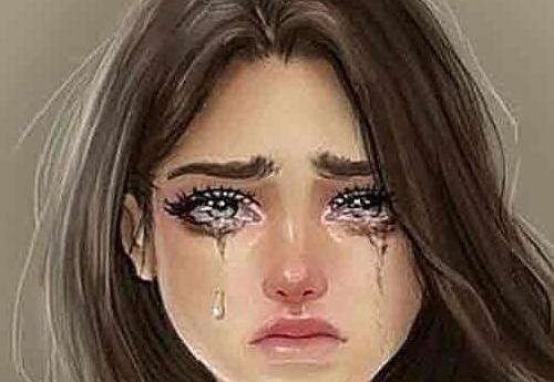 عکس دختر با حجاب در حال گریه