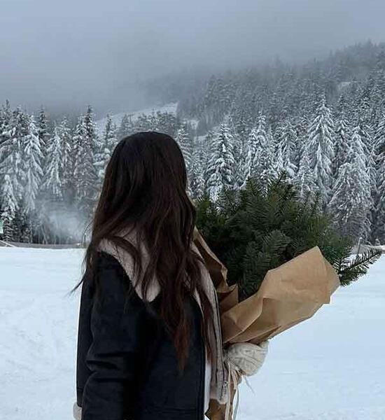ژست عکس روز برفی