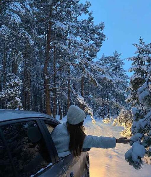 ژست عکس روز برفی