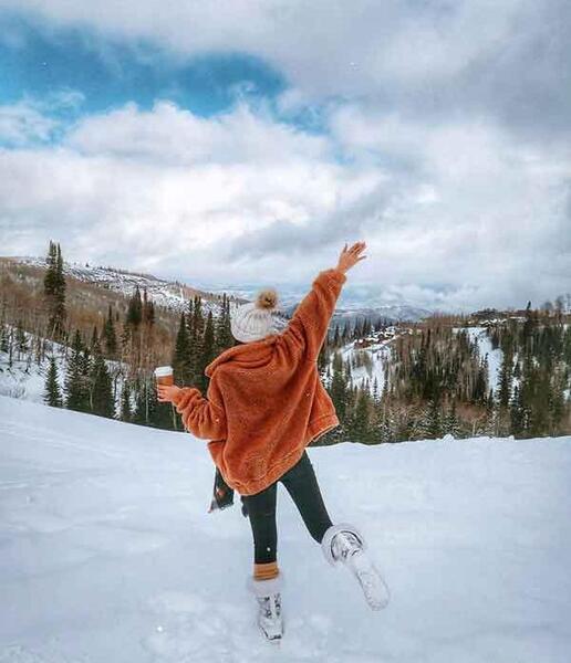 ژست عکس روز برفی