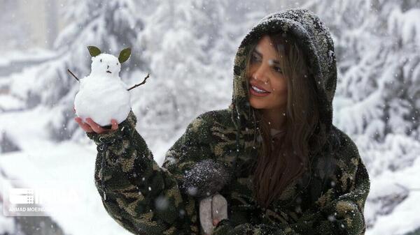 ژست عکس روز برفی