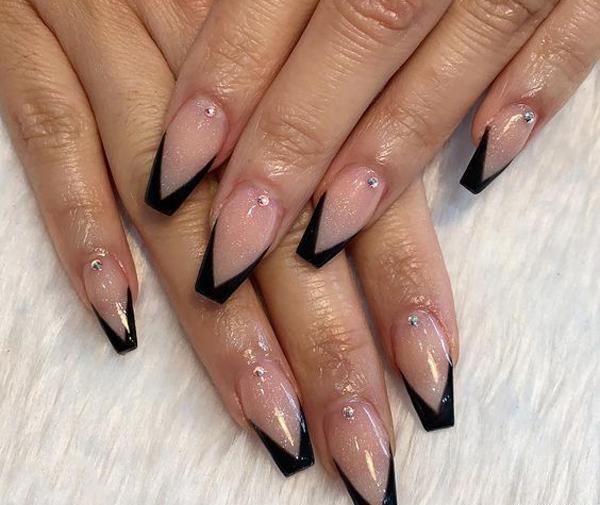 عکس طرح ناخن ذوزنقه ای