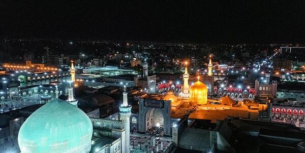 عکس حرم امام رضا از هواپیما
