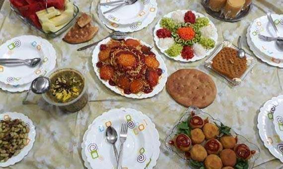 عکس سفره افطار طبیعی