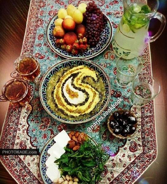 عکس سفره افطار طبیعی